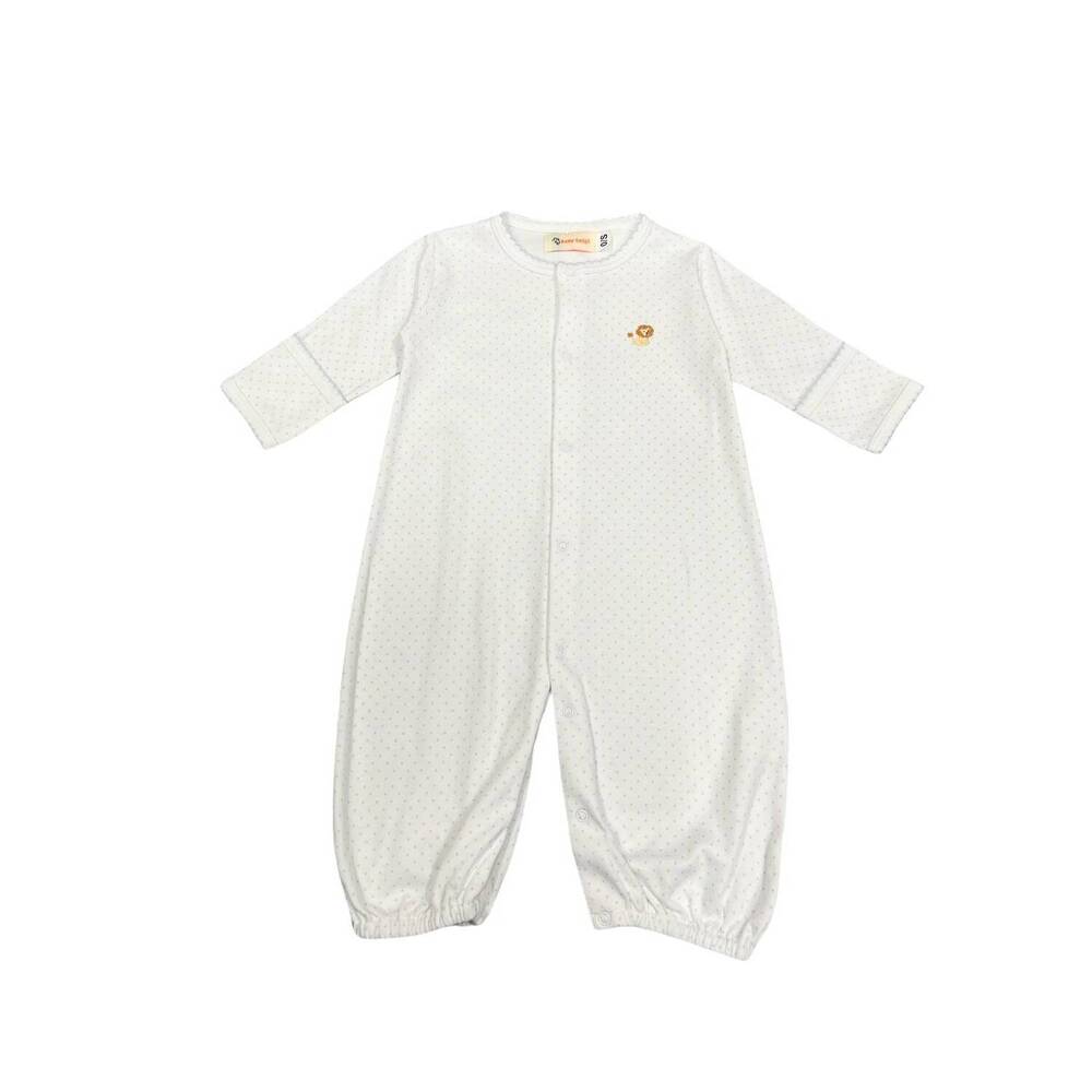 NEW LUIGI KIDS kid's converter gown in lion on baby blue dot